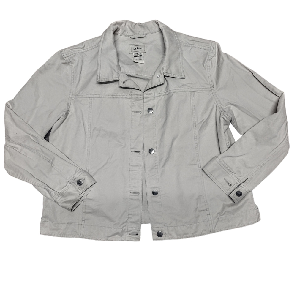 LL Bean khaki jean jacket